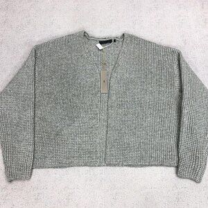 Fear of God Grey Check Cropped Zip Up Cardigan